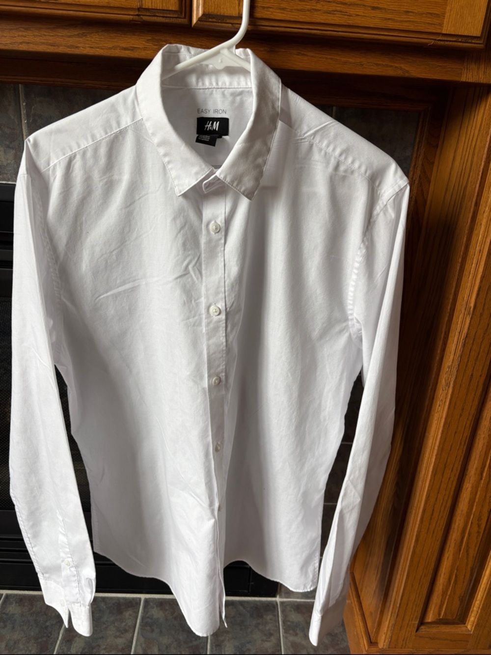 H&M Men's White Button-Down Dress Shirt